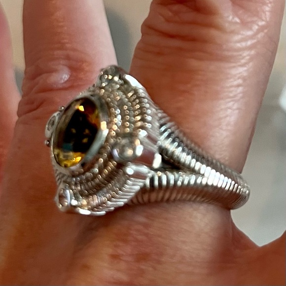 Lovely Judith Ripka Citrine Diamonique ring - Picture 2 of 6